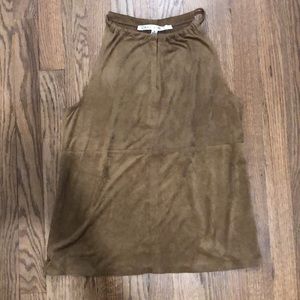 Max Studio Faux Suede Top